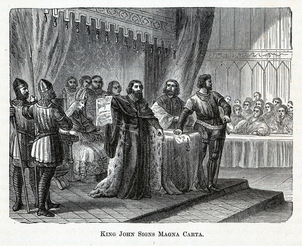 Detail of King John Signs Magna Carta, 1882 by Anonymous