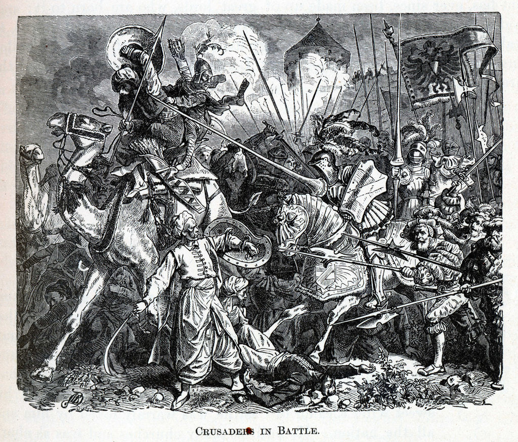 Detail of Crusaders in Battle, 1882 by Anonymous