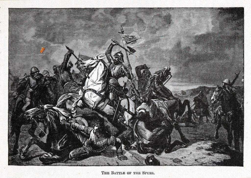 Detail of The Battle of the Spurs, 1882 by Anonymous
