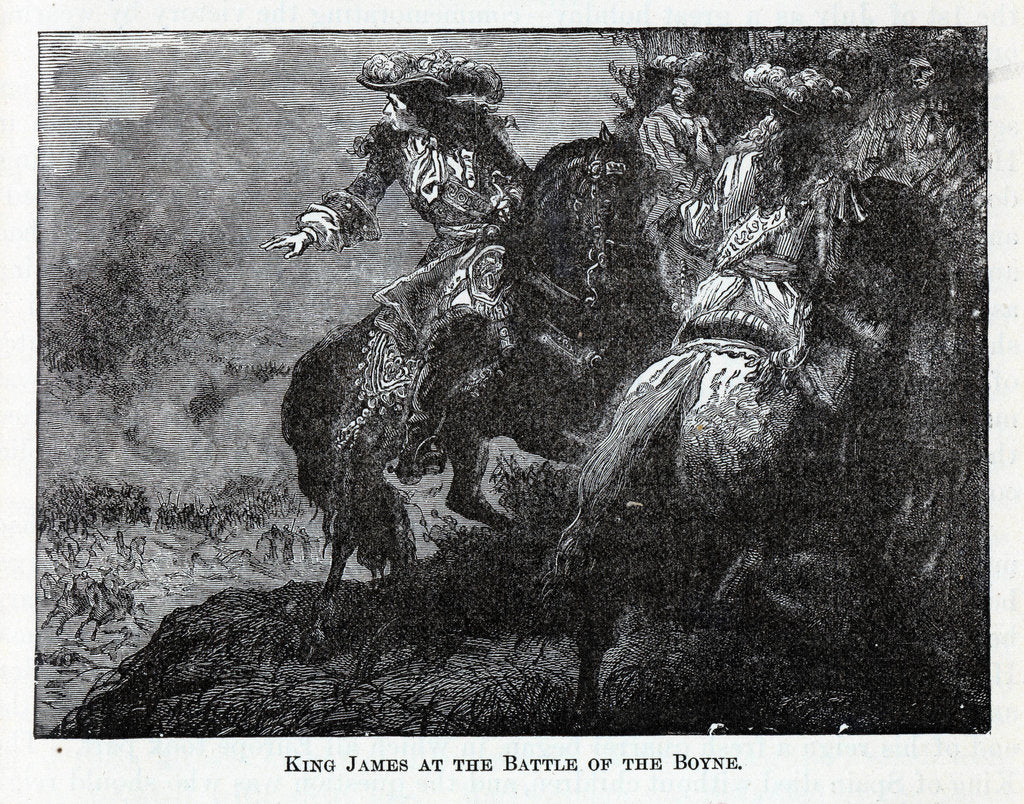 Detail of King James at the Battle of the Boyne, 1882 by Anonymous