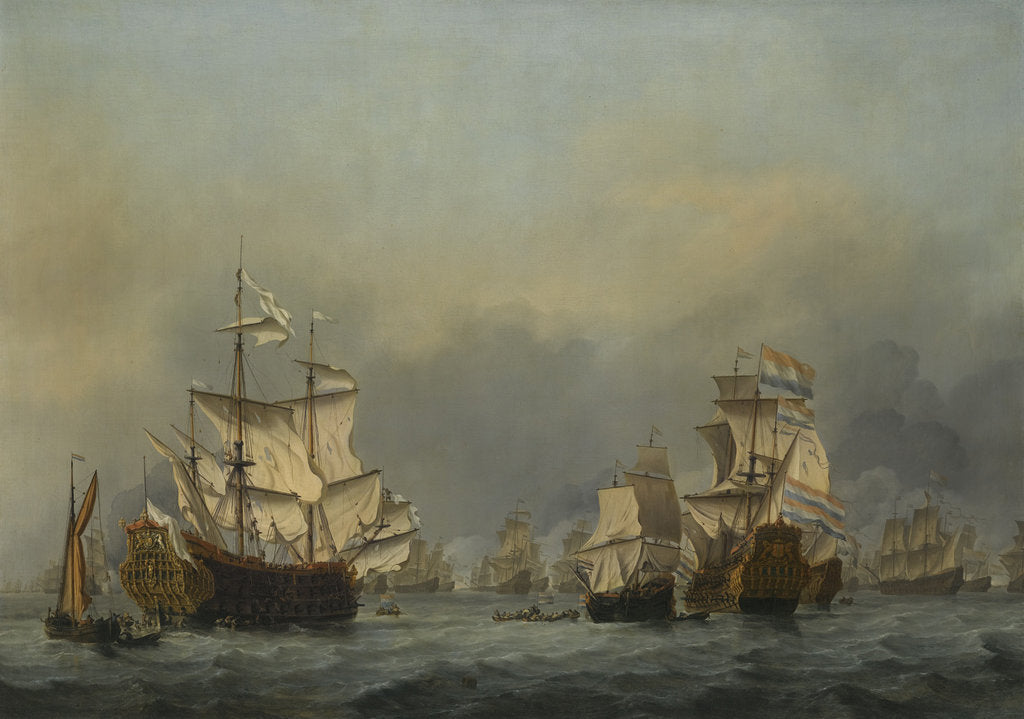 Detail of The Four Days Battle, c. 1670 by Willem van de Velde the Younger