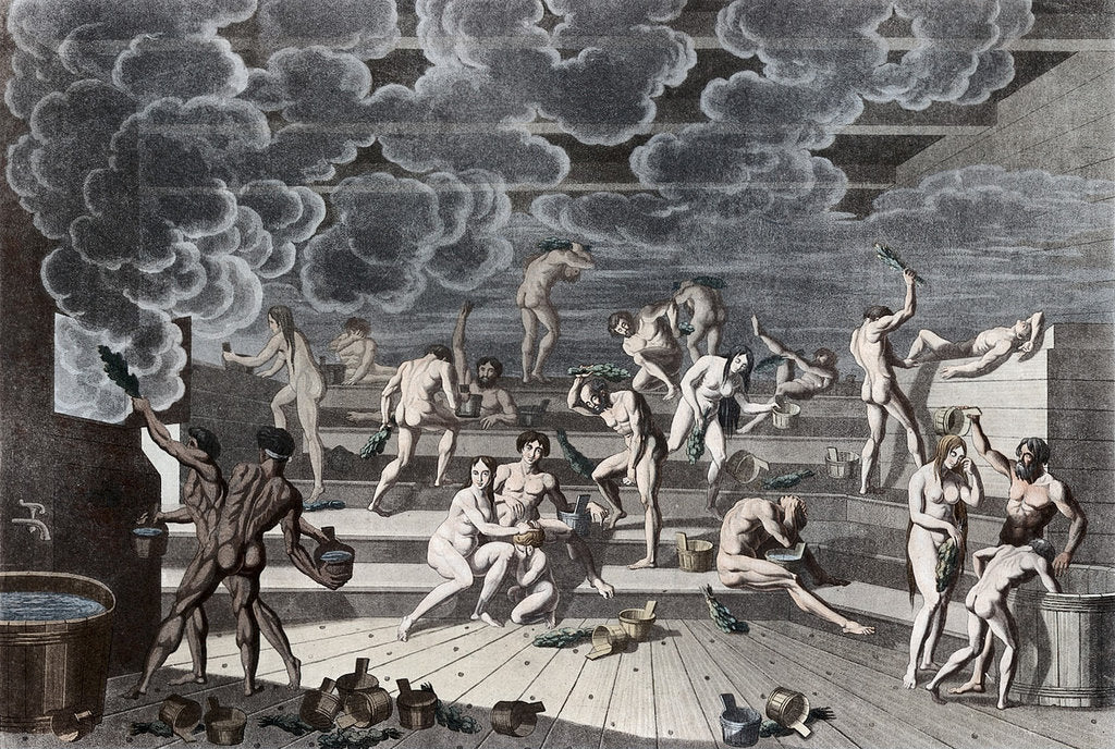 Detail of A Russian bathhouse, 1811 by Yemelyan Mikhaylovich Korneev