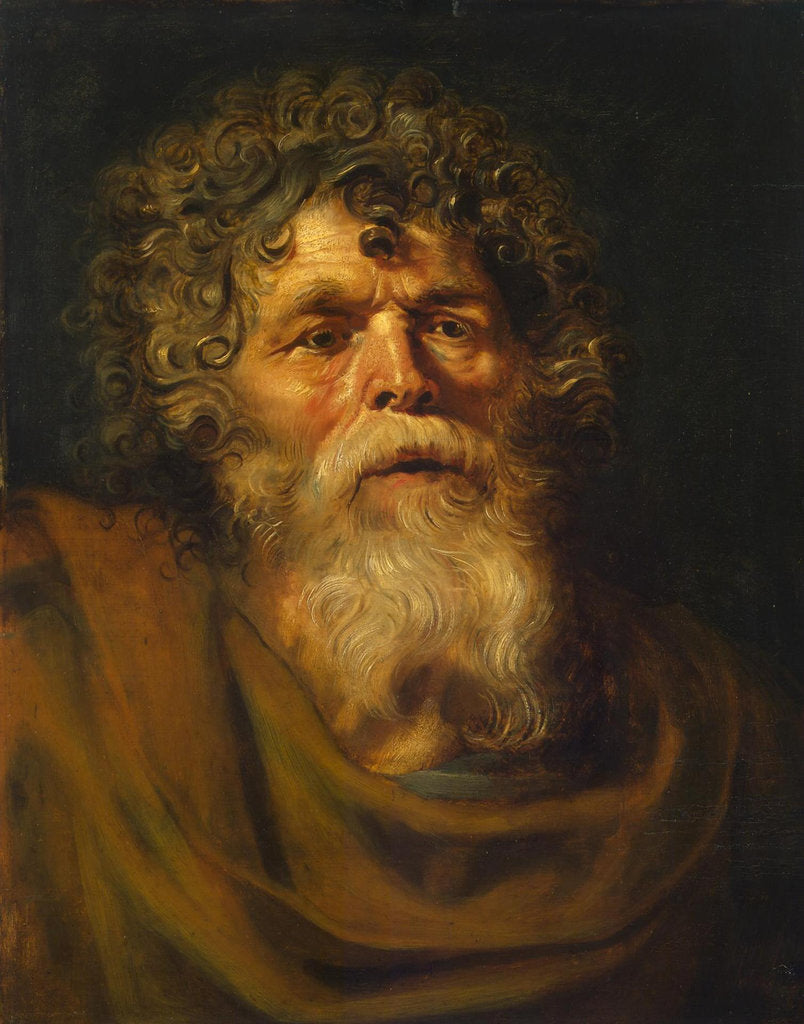 Detail of Head of an Old Man. Study for The Crown of Thorns (Ecce Homo), c. 1612 by Pieter Paul Rubens
