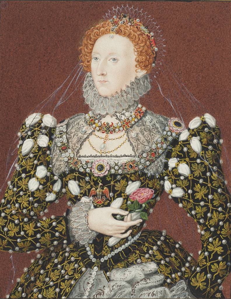 Detail of Portrait of Elizabeth I of England by Anonymous