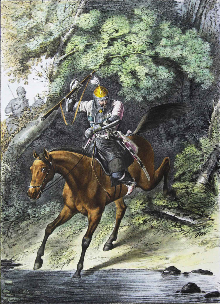 Detail of Armour-bearer of the Life-Guards Caucasian-Mountain squadron, 1829 by Lev Alexandrovich Belousov