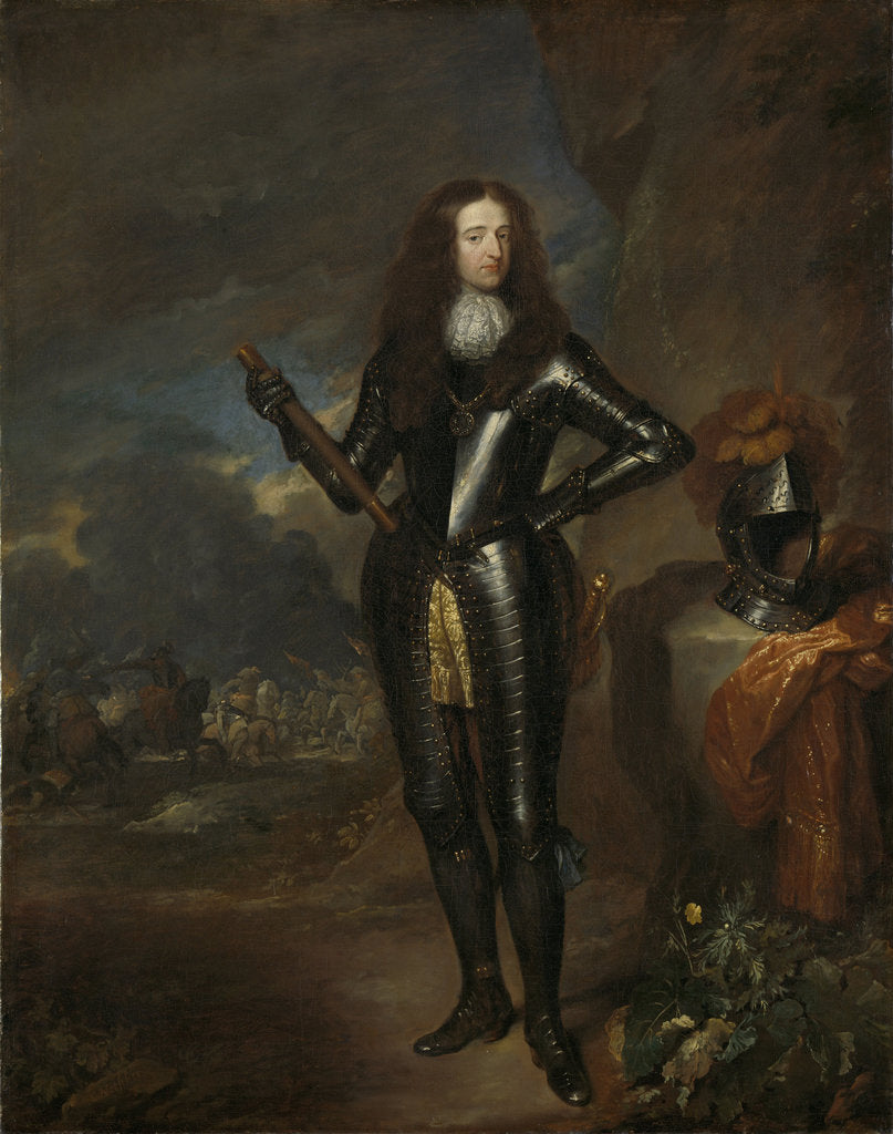 Detail of Portrait of William III of Orange, ca 1683 by Caspar Netscher