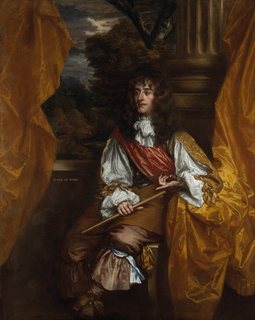 Detail of Portrait of James II of England, 1661 by Sir Peter Lely