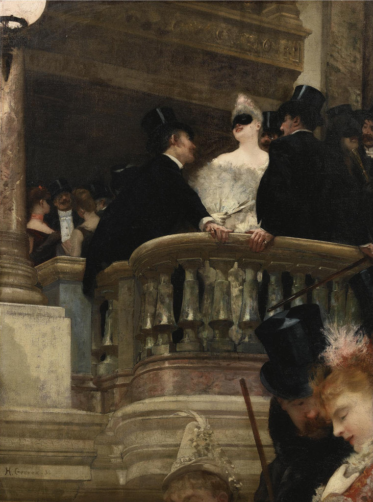 Detail of Masked Ball at the Opera, 1886 by Henri Gervex