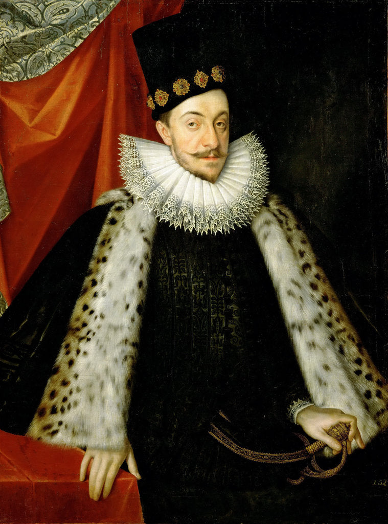 Detail of Portrait of Sigismund III Vasa, King of Poland by Martin Kober