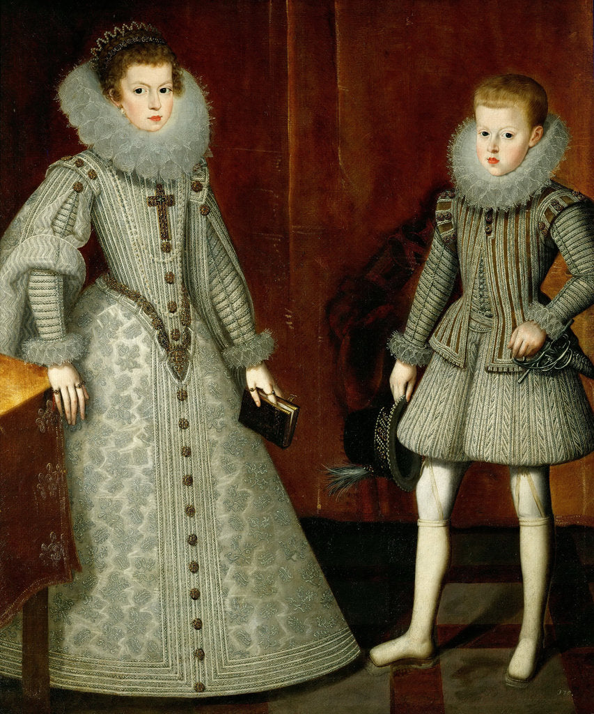 Detail of The Infante Philip, later King Philip IV of Spain and his sister Anne of Austria (1601-1 by Bartolomé González y Serrano