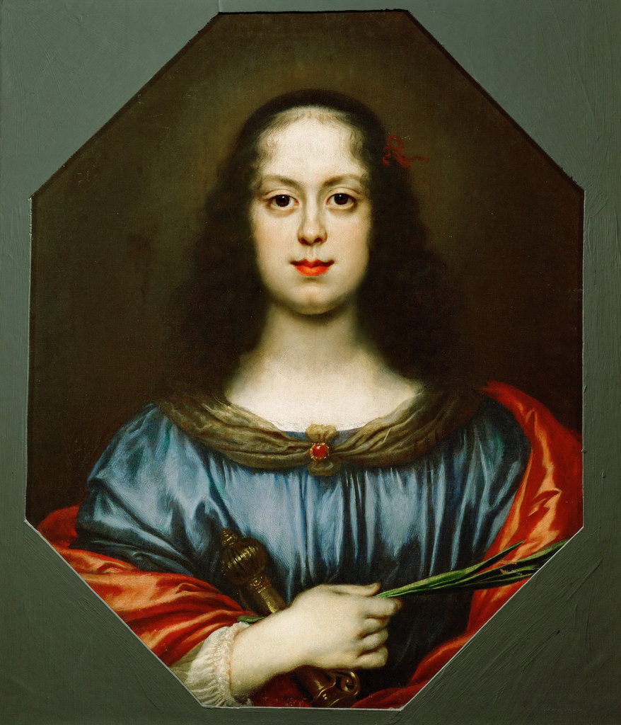 Detail of Portrait of Vittoria della Rovere as Saint Catherine, 1640s by Carlo Dolci