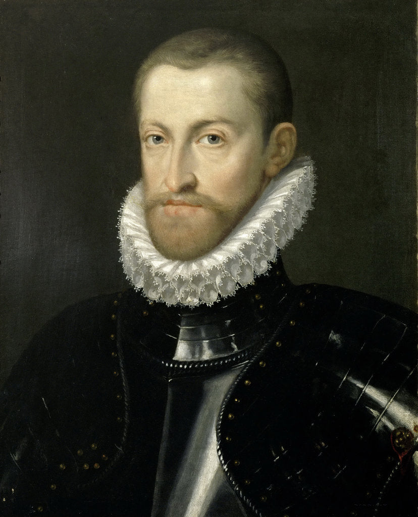 Detail of Portrait of Rudolf II of Austria (1552?1612), Holy Roman Emperor, ca 1578 by Martino Rota