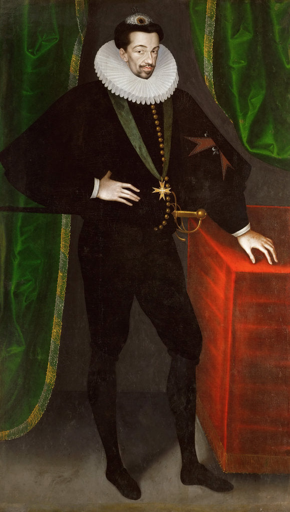 Detail of Portrait of Henry III of France, King of Poland and Grand Duke of Lithuania by François Quesnel