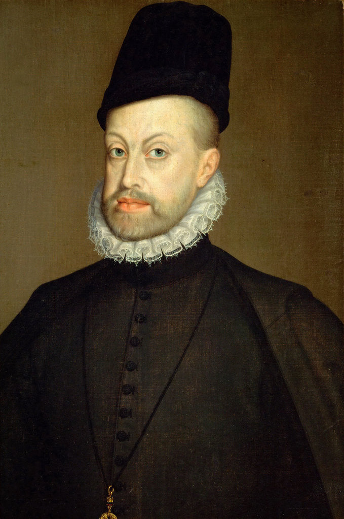 Detail of Portrait of Philip II, King of Spain and Portugal, 1568 by Alonso Sánchez Coello