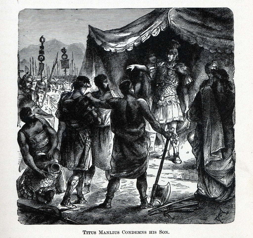 Detail of Titus Manlius Condemns His Son, 1882 by Anonymous