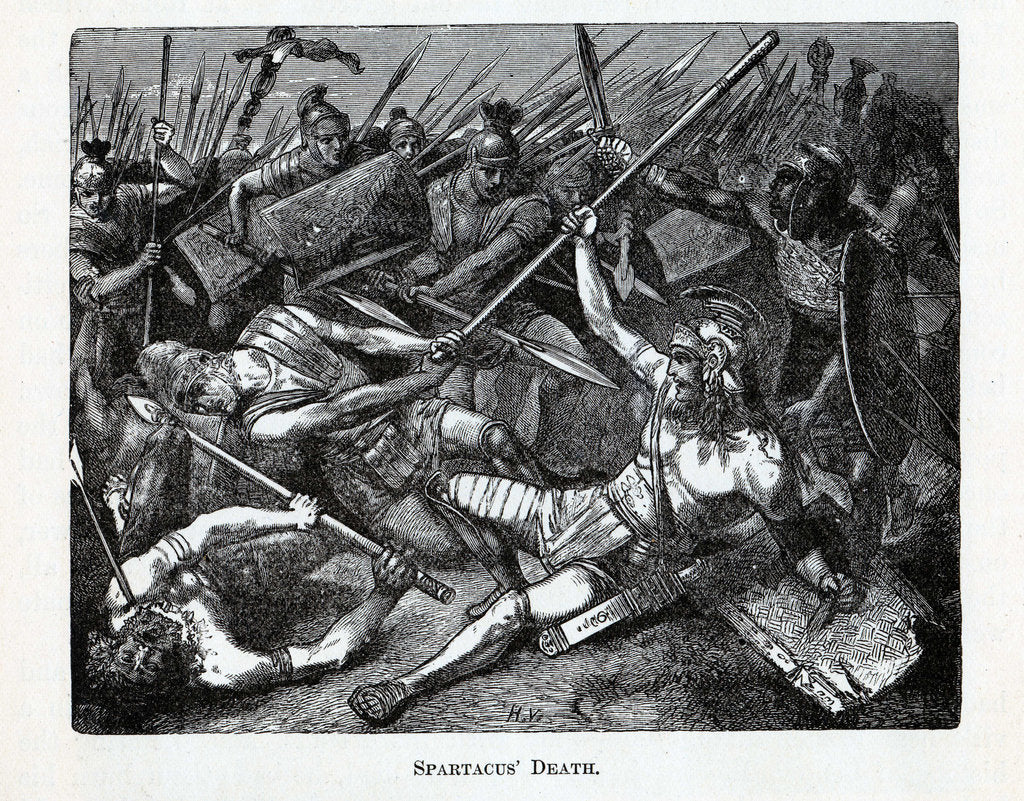 Detail of Spartacus Death, 1882 by Anonymous