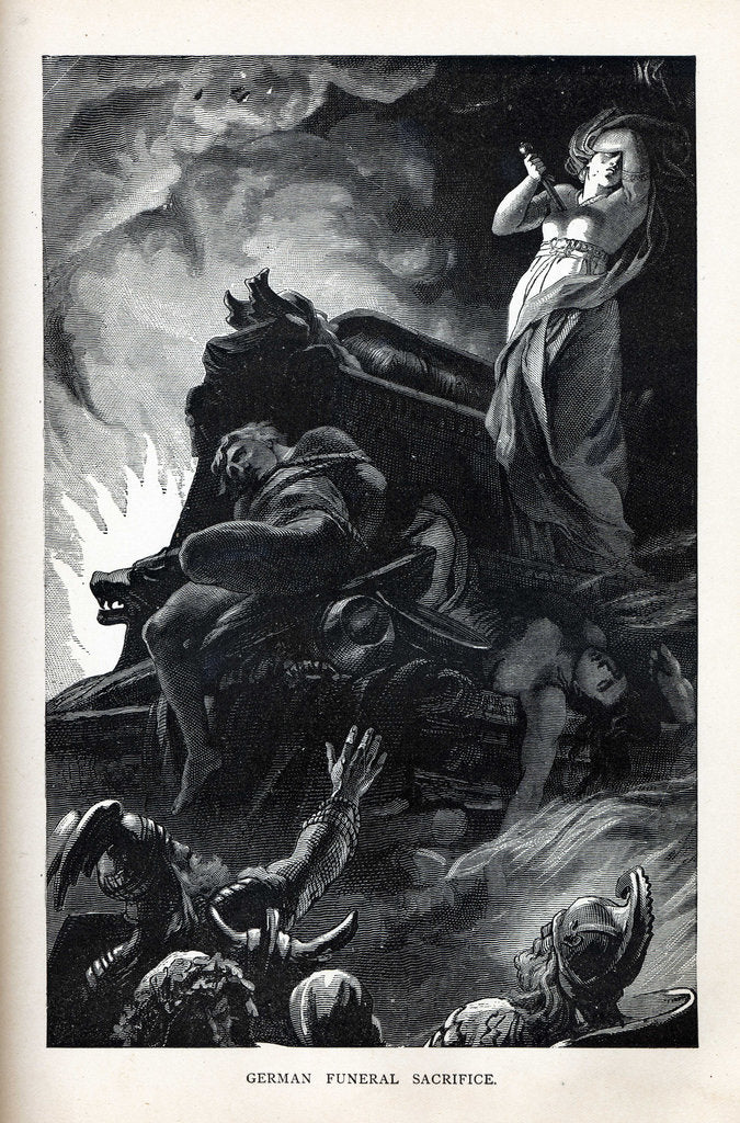 Detail of German Funeral Sacrifice, 1882 by Anonymous