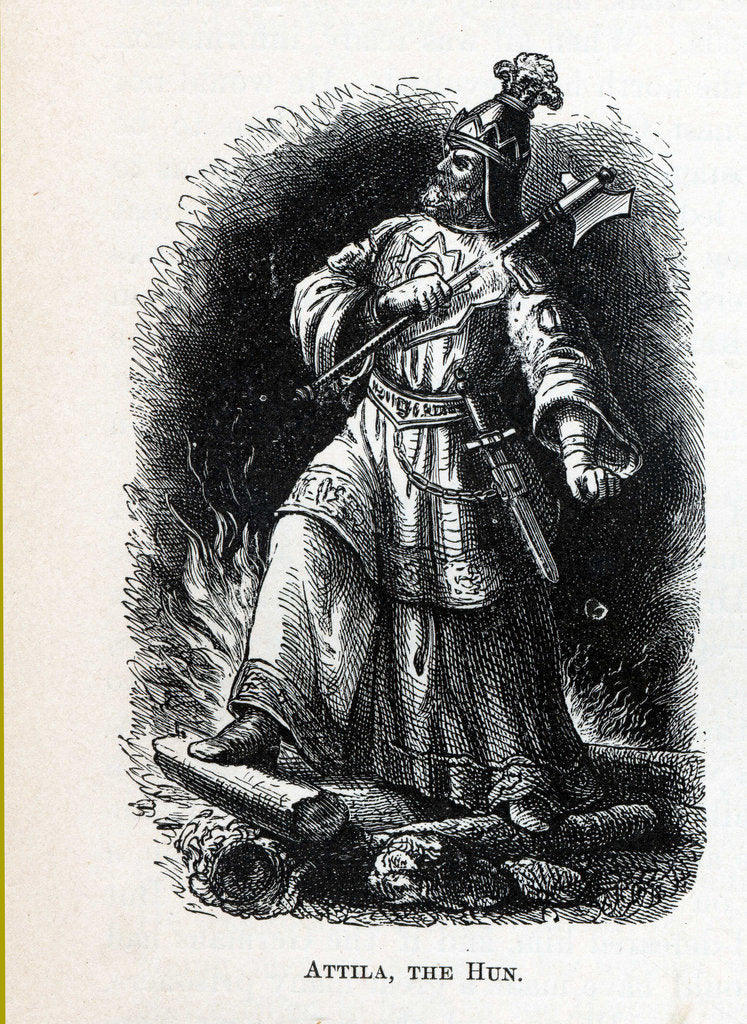 Detail of Attila the Hun, 1882 by Anonymous