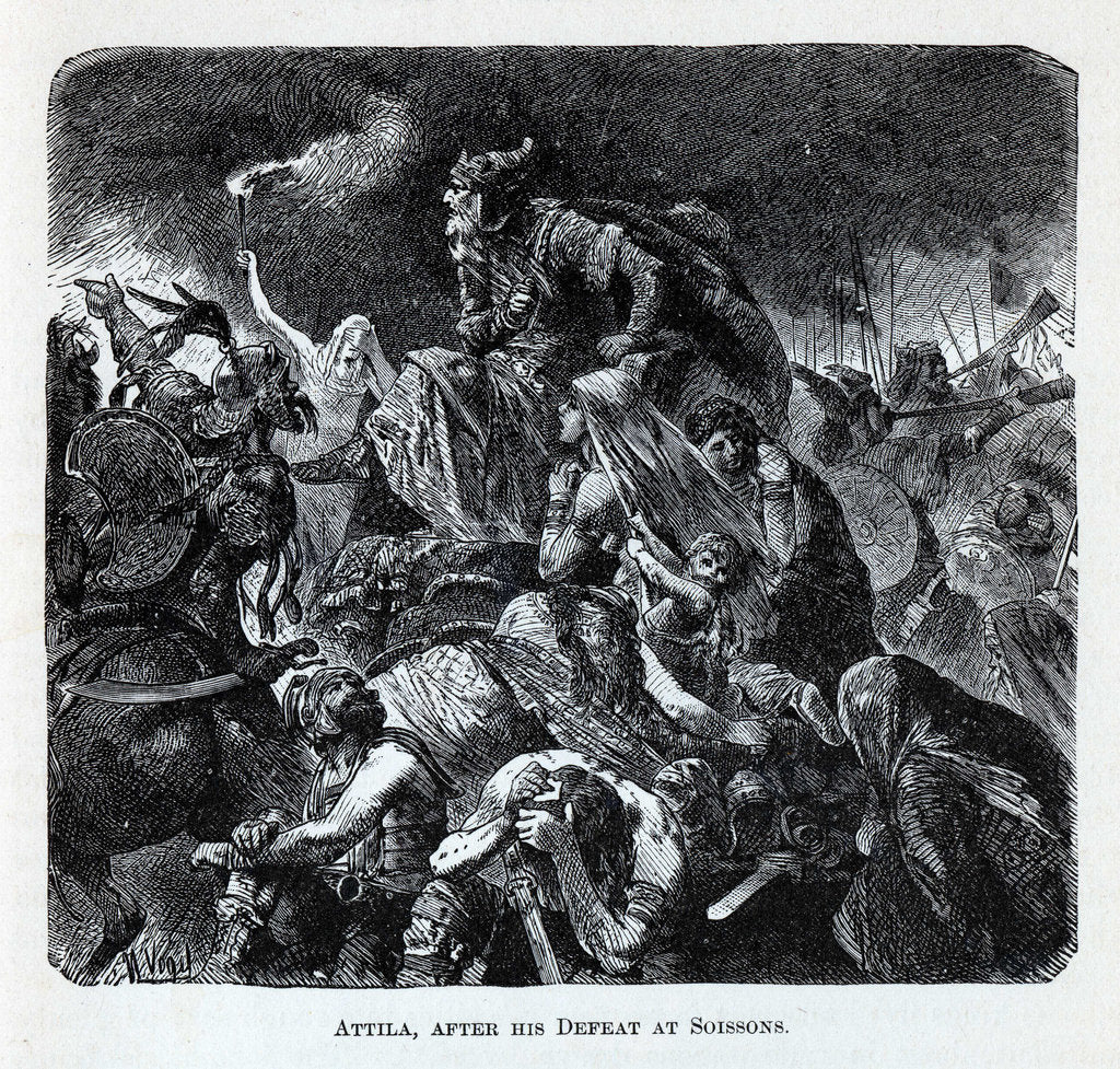 Detail of Attila after his Defeat at Soissons, 1882 by Hermann Vogel