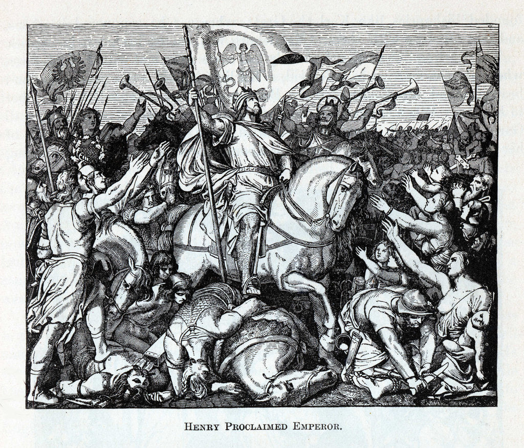 Detail of Henry Proclaimed Emperor, 1882 by Anonymous