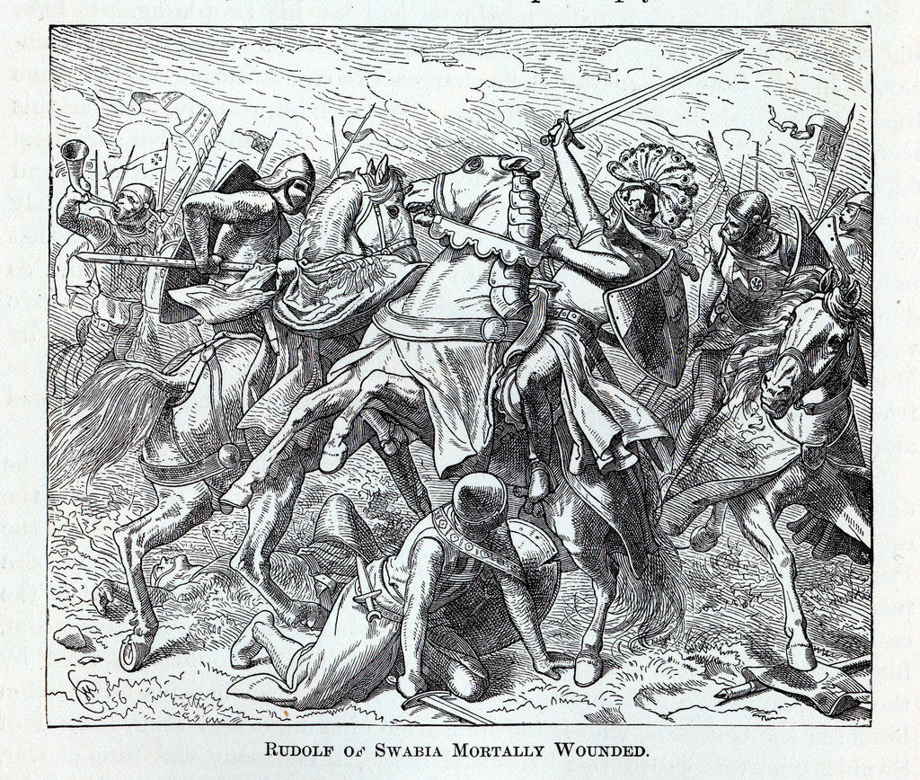 Detail of Rudolf of Swabia Mortally Wounded, 1882 by Anonymous
