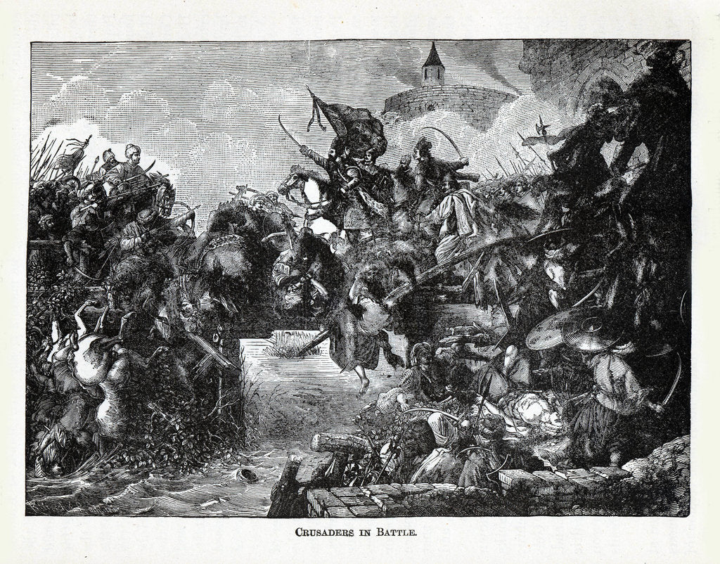 Detail of Crusaders in Battle, 1882 by Anonymous