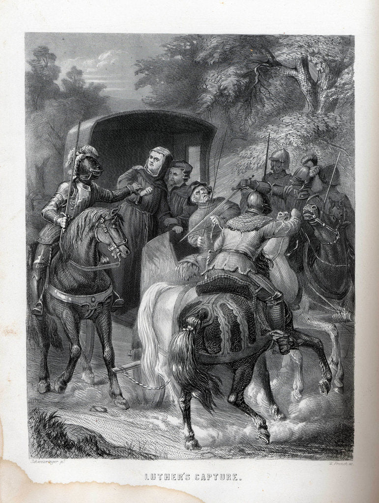 Detail of Luthers Capture, 1882 by G. Schweissinger