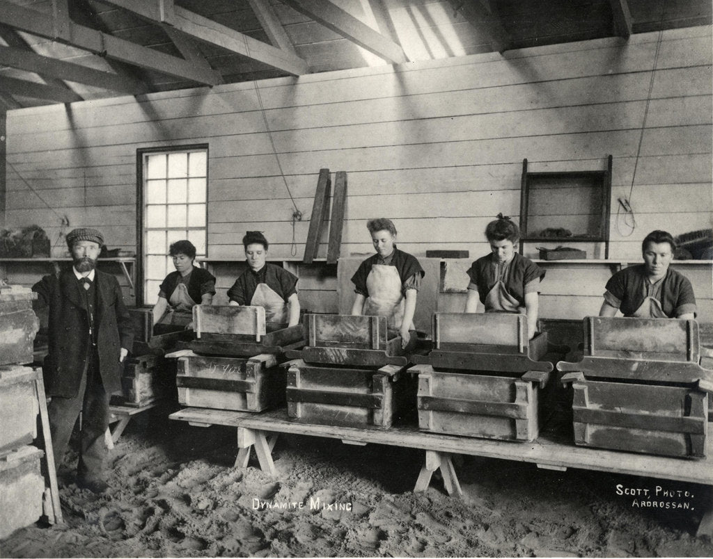 Detail of Dynamite mixing, Ardrossan, 1897 by Anonymous