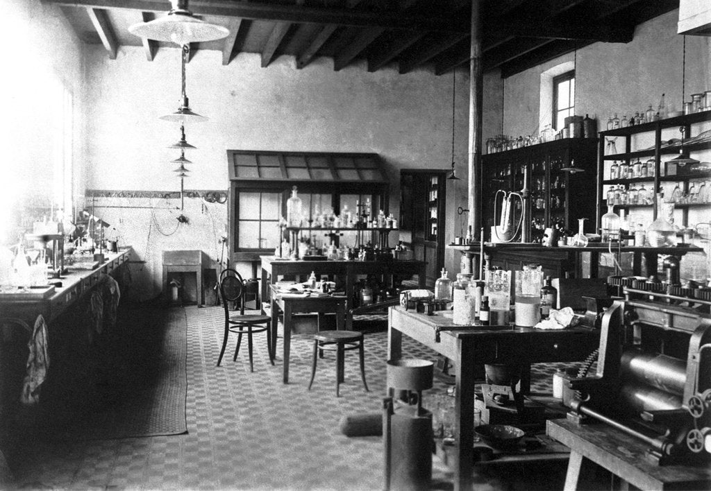 Detail of Laboratorium of Alfred Nobel at his Villa in Sanremo, 1890s by Anonymous