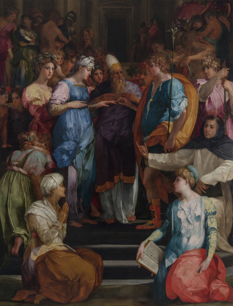 Detail of The Marriage of the Virgin (Pala Ginori), 1523 by Rosso Fiorentino