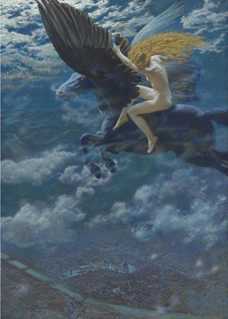 Detail of Dream Idyll (A Valkyrie), c. 1902 by Edward Robert Hughes