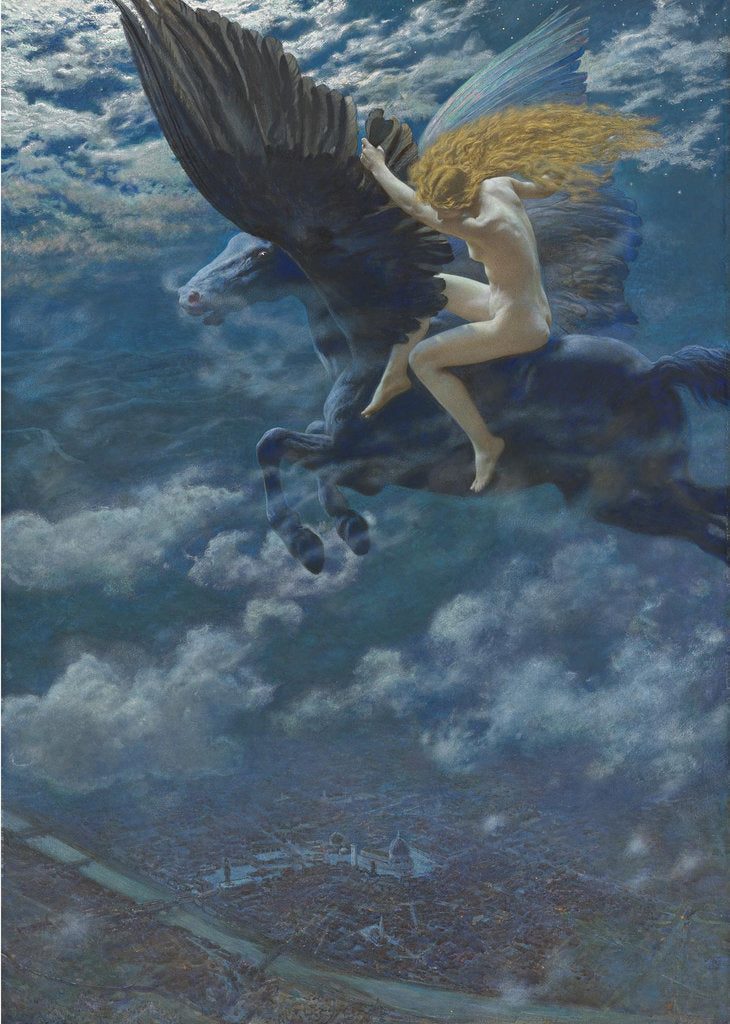 Detail of Dream Idyll (A Valkyrie), c. 1902 by Edward Robert Hughes