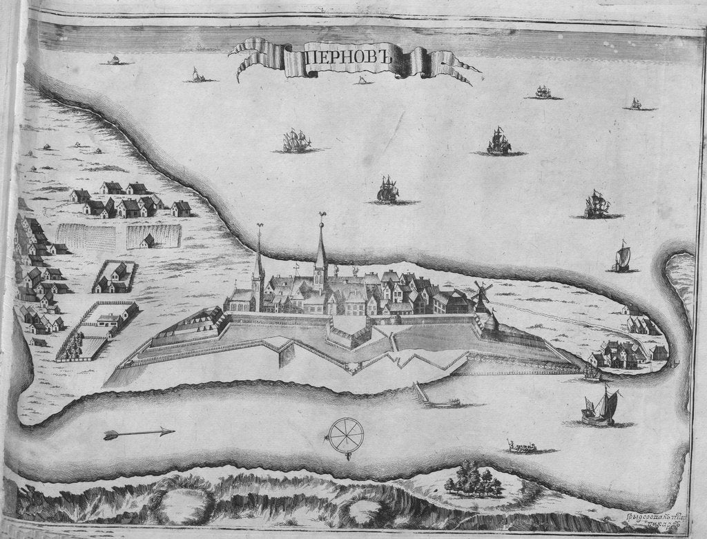 Detail of View of the Siege of Pärnu on August 1710, 1715 by Pieter Pickaert