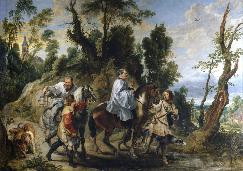 Detail of Rudolph of Habsburg and the Priest, ca 1625 by Jan Wildens