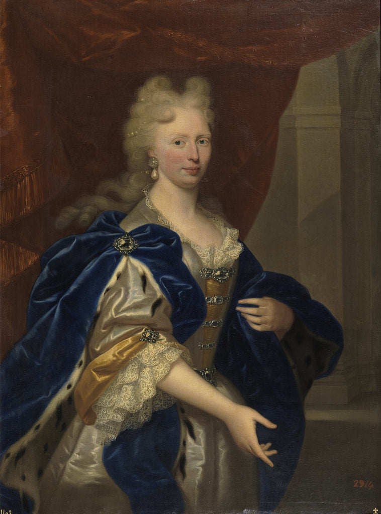 Detail of Portrait of Maria Josepha of Austria, 18th century by Anonymous