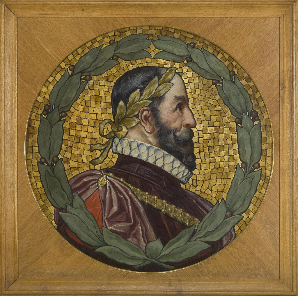 Detail of Rudolf II, 1900 by Adolf Liebscher