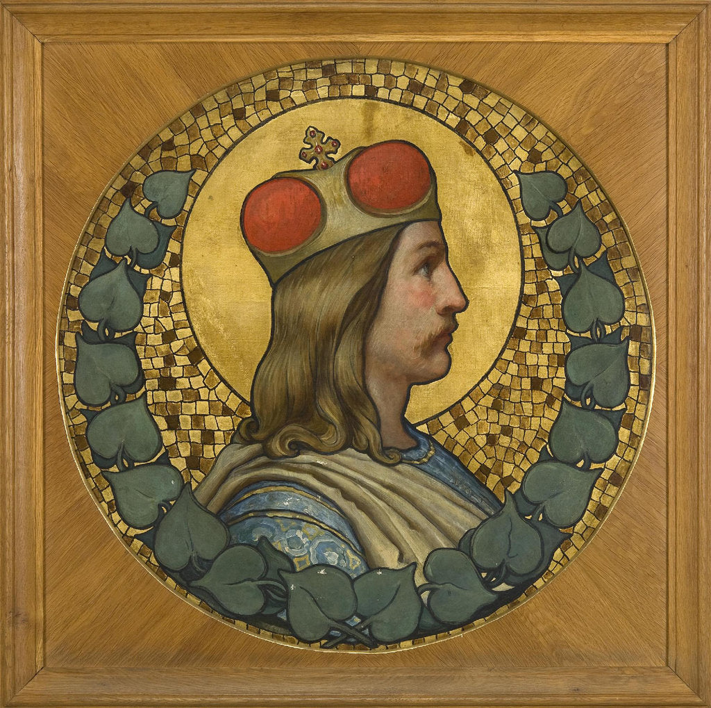 Detail of Saint Wenceslaus I, Duke of Bohemia, 1900 by Adolf Liebscher