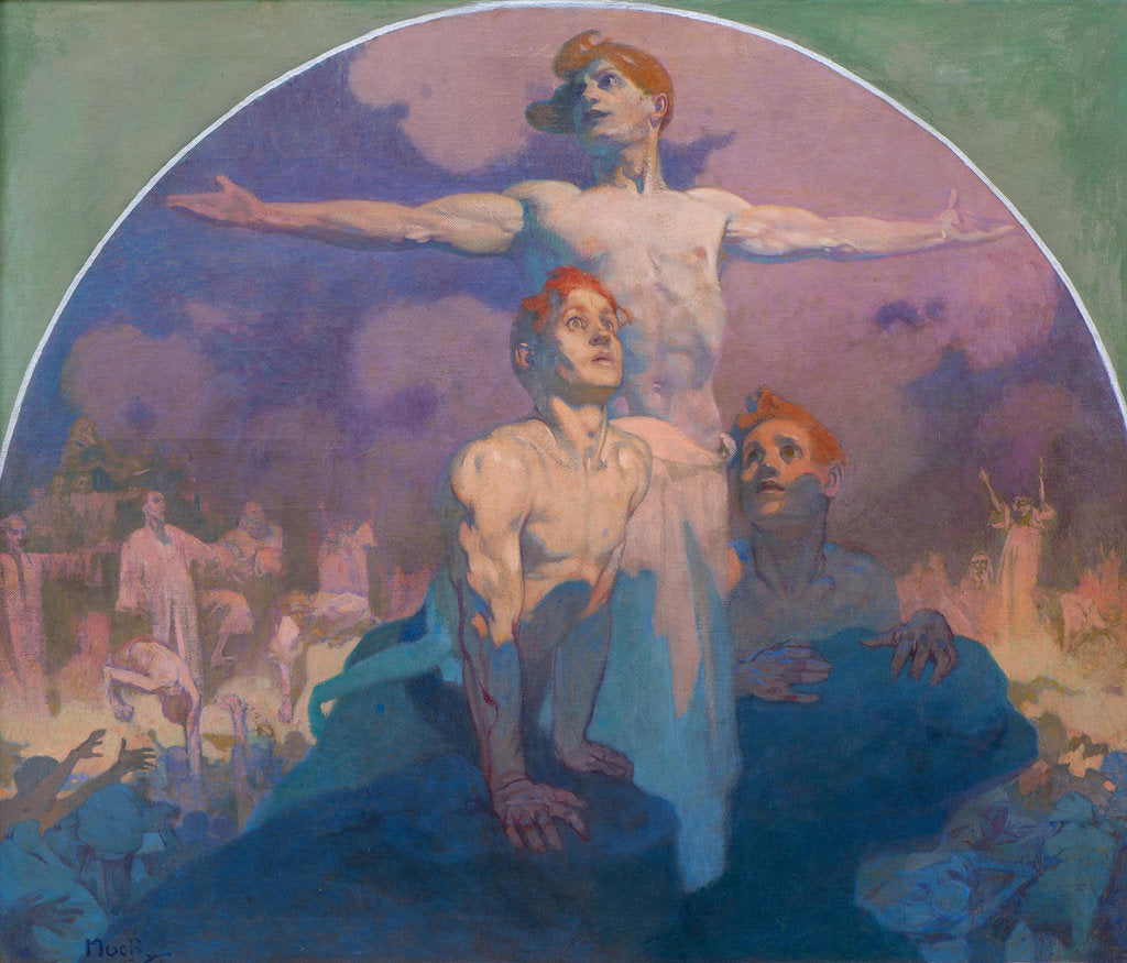 Detail of By ones own strength I, 1911 by Alfons Marie Mucha