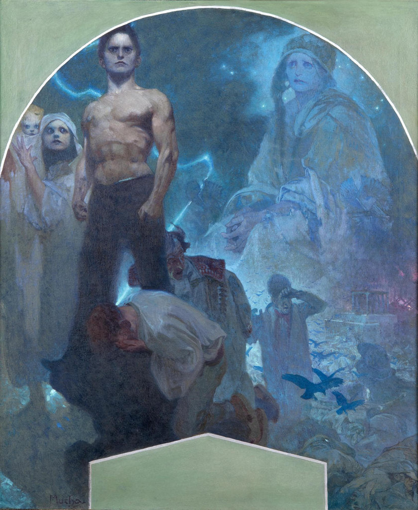 Detail of By ones own strength II, 1911 by Alfons Marie Mucha