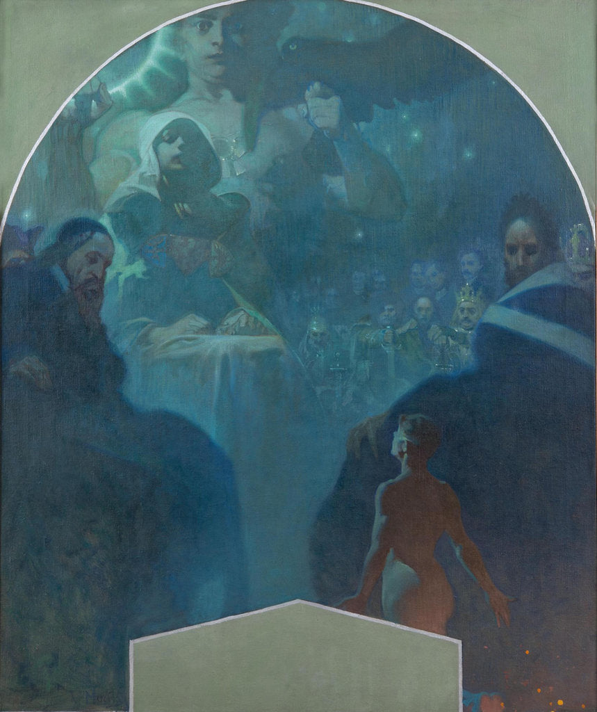 Detail of By ones own strength III, 1911 by Alfons Marie Mucha