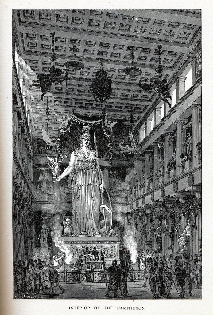 Detail of Interior of the Parthenon, 1882 by Adolf Closs