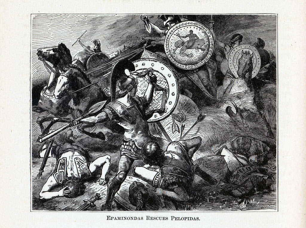 Detail of Epaminondas Rescues Pelopidas, 1882 by Hermann Vogel