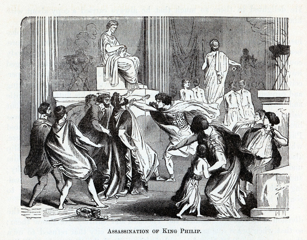 Detail of Assassination of King Philip, 1882 by Anonymous