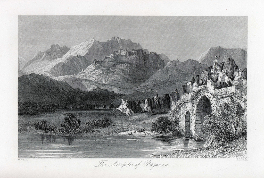 Detail of The Acropolis of Pergamum, 1882 by Thomas Allom