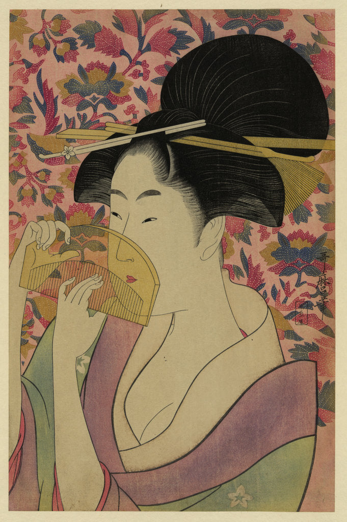 Detail of Transparent Comb, 1780s by Kitagawa Utamaro