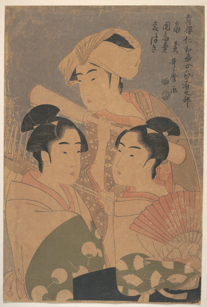 Detail of The Niwaka Performers, c. 1795 by Kitagawa Utamaro