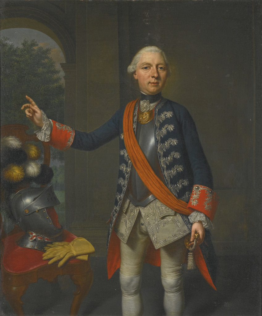 Detail of Portrait of Friedrich Wilhelm Ernst, Count of Schaumburg-Lippe, 1763 by Mattheus Verheyden