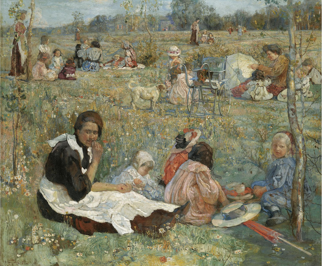 Detail of Nanny with children, 1912 by Isaak Izrailevich Brodsky