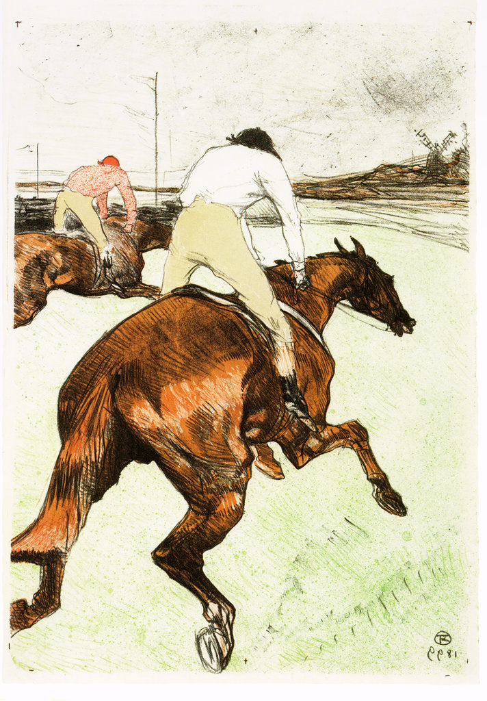 Detail of Le Jockey, 1899 by Henri de Toulouse-Lautrec