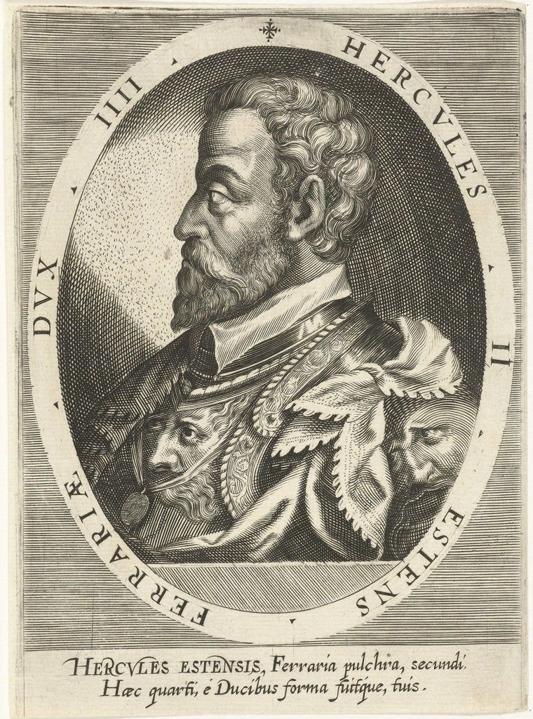 Detail of Ercole II dEste, Duke of Ferrara, Modena and Reggio, ca. 1600 by Dominicus Custos